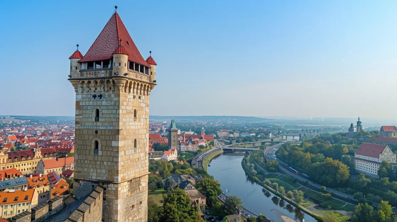 Cieszyn: Wieża Piastowska - Symbol miasta z widokiem na Czechy